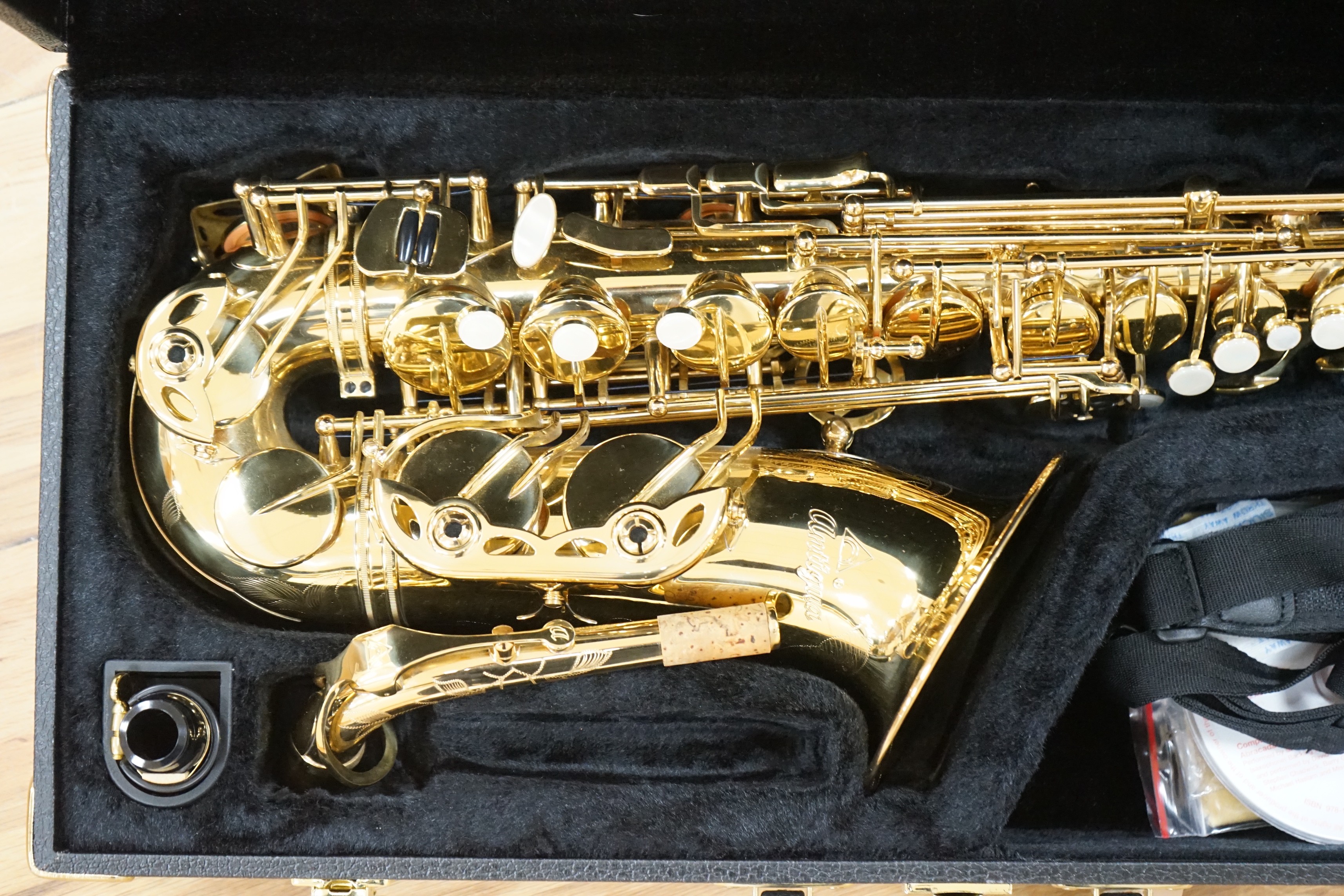 An Antigua saxophone in hard case
